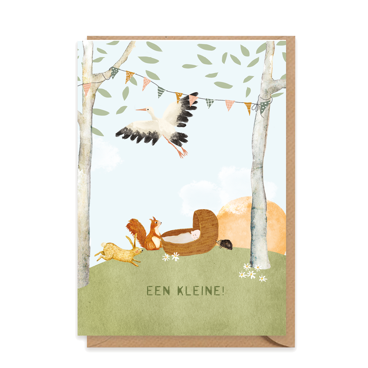 Wenskaart Een kleine geboren!