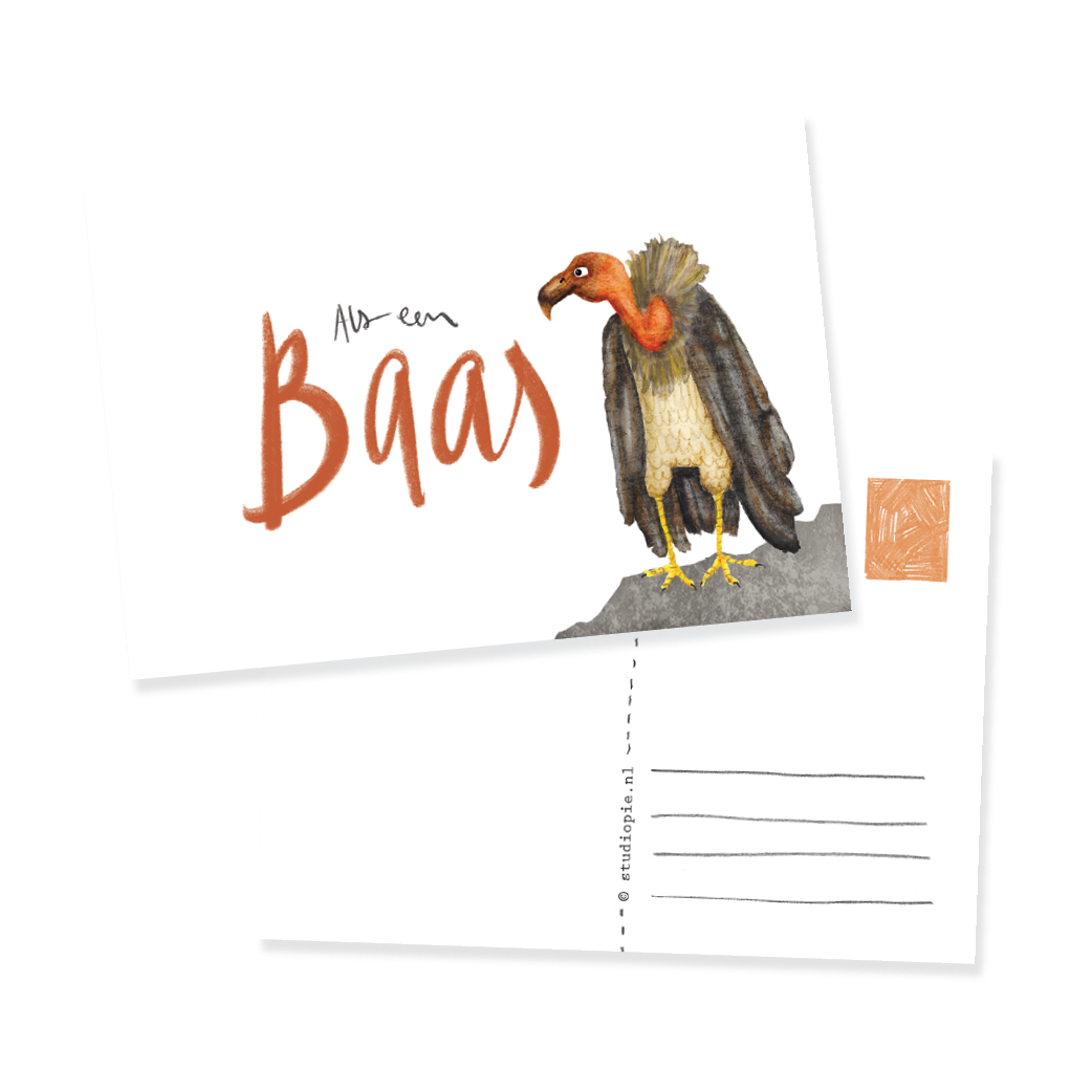 Ansichtkaart Als een baas (B2B)