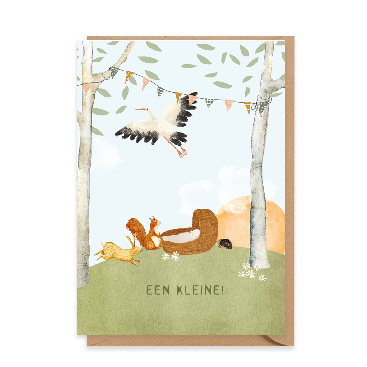 Wenskaart Een kleine geboren!