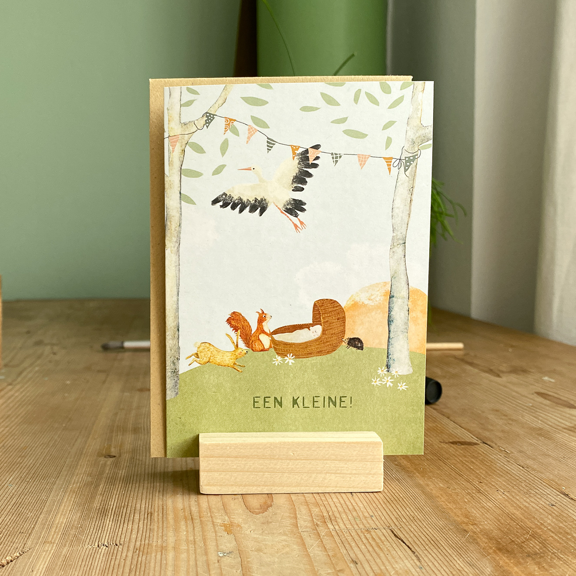 Wenskaart Een kleine geboren!