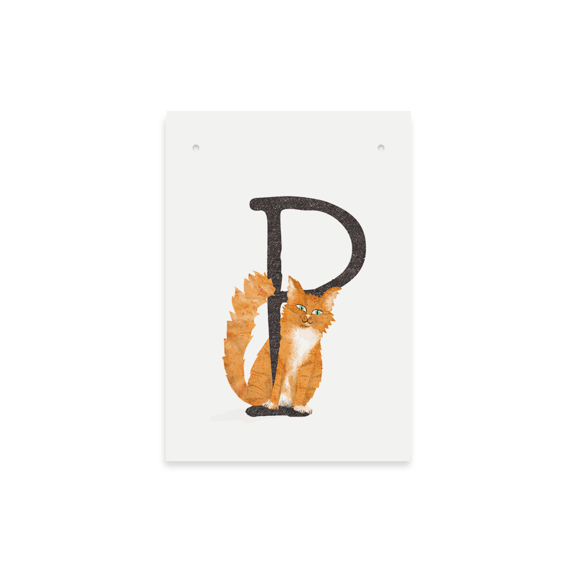 Letterkaartje P van Poes