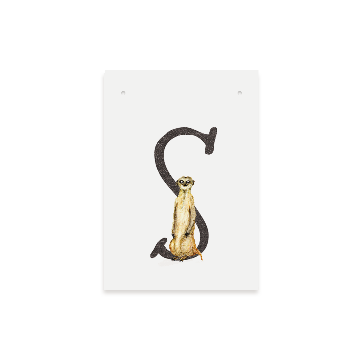 Letterkaartje S van Stokstaartje