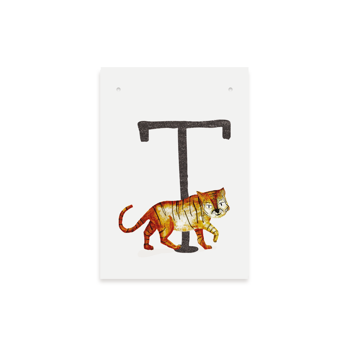 Letterkaartje T van Tijger