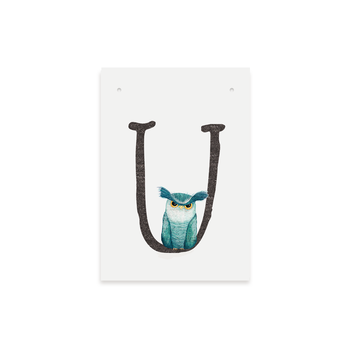Letterkaartje U van Uil