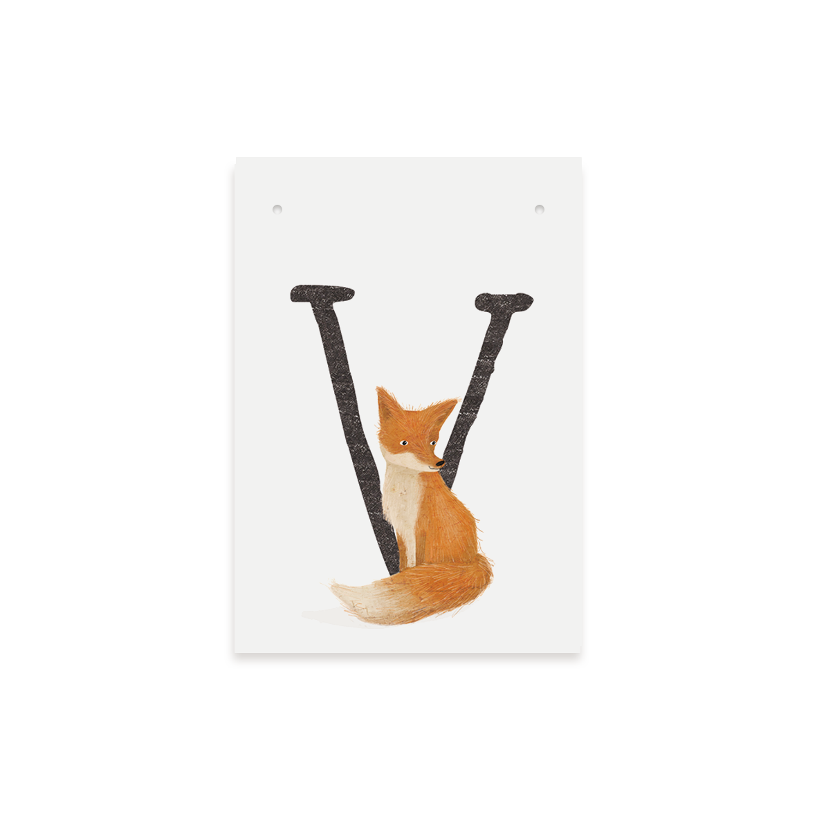 Letterkaartje V van Vos