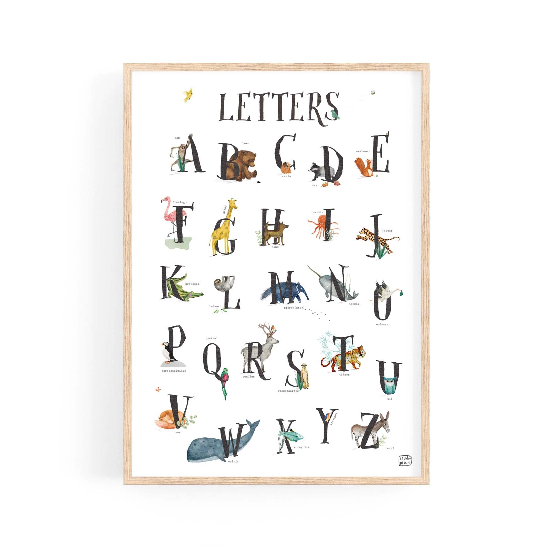 Poster Letters en dieren