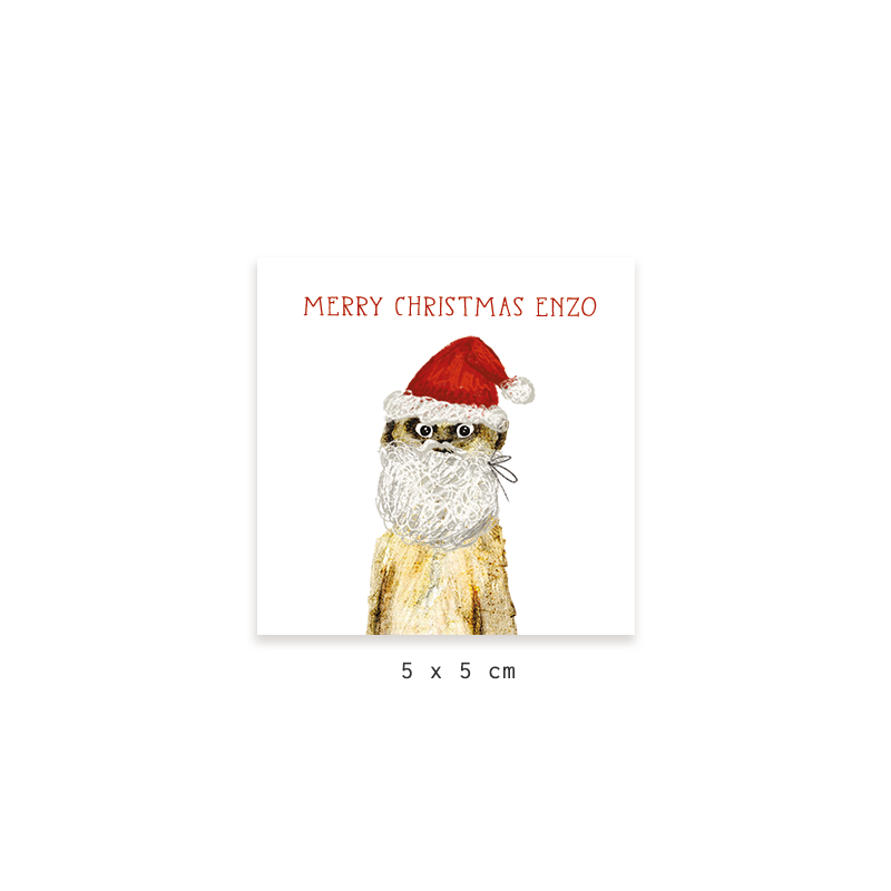 Stickers Kerst cadeautje -  10 stuks