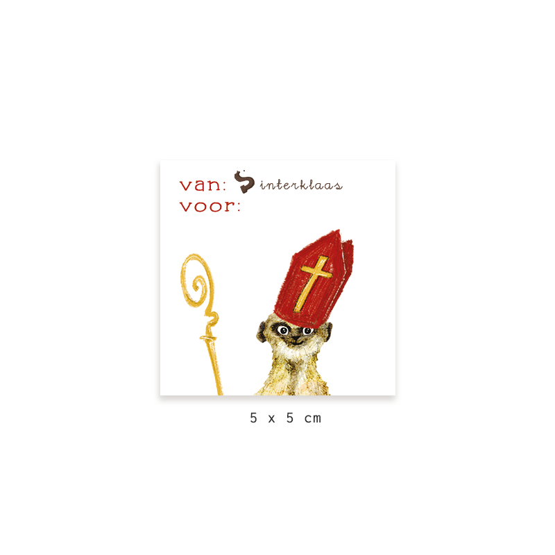 Stickers Sinterklaas cadeautje -  10 stuks