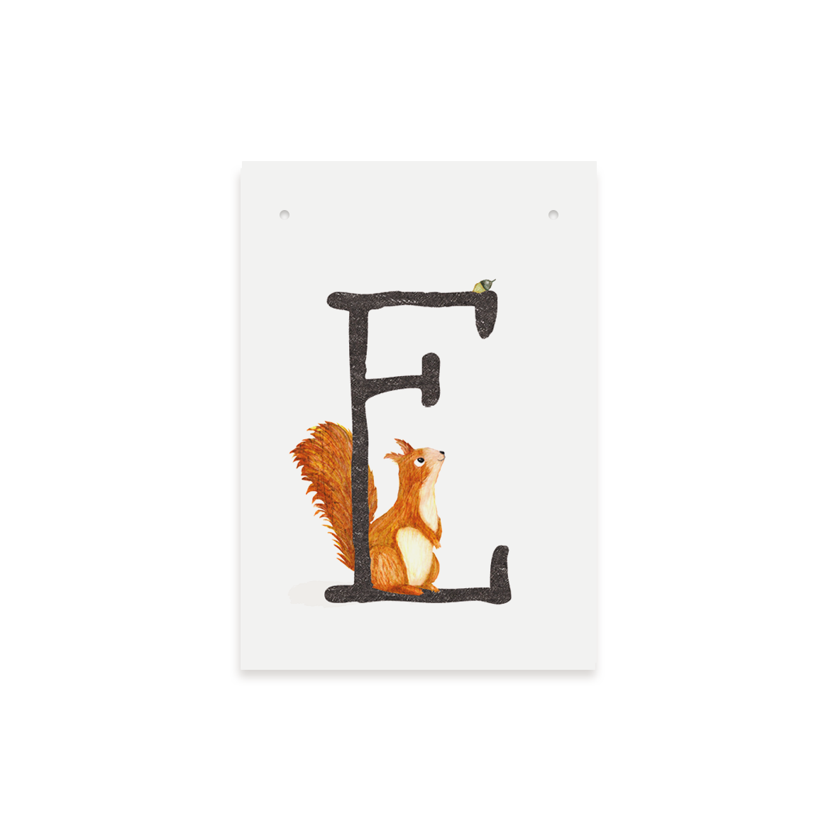 Letterkaartje E van Eekhoorn