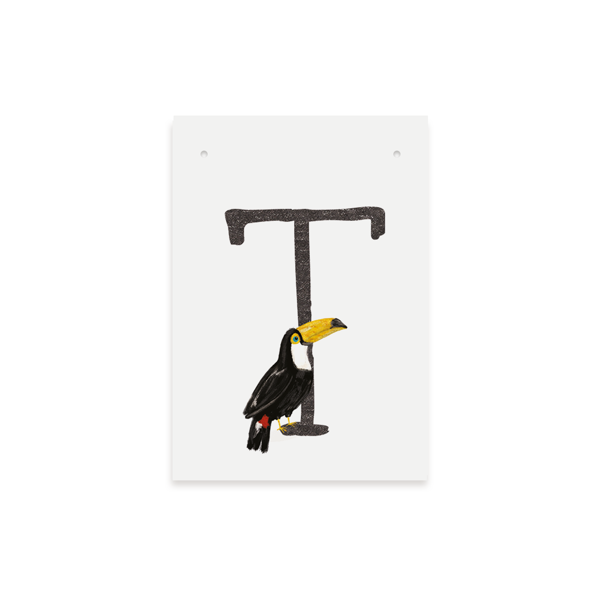 Letterkaartje T van Toekan